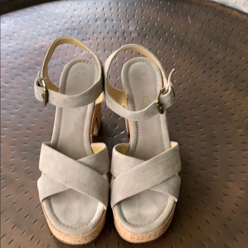 Splendid cork sole pumps